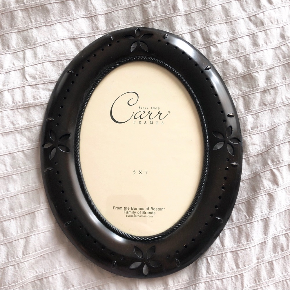 Carr oval metal floral picture frame